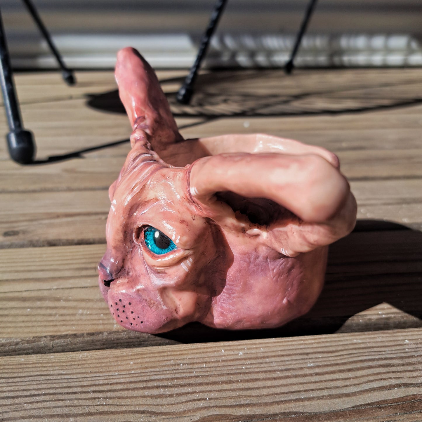 Minni handmade Sphynx cat flowerpot