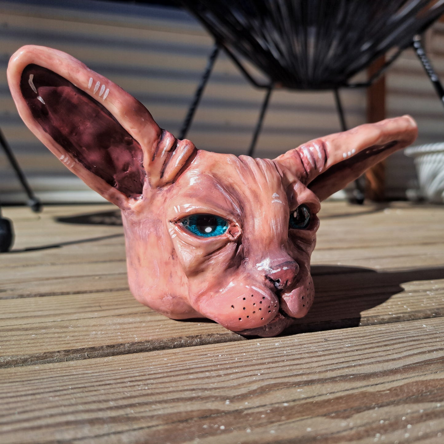 Minni handmade Sphynx cat flowerpot