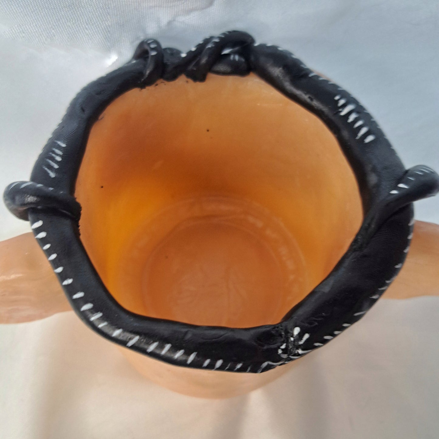 Handgerður Blómapottur með græn augu