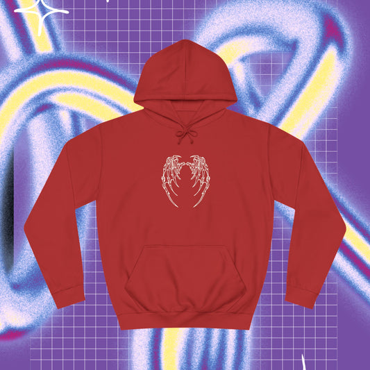 Bones Wings Hoodie with Colorful Graphic Design - front & back print