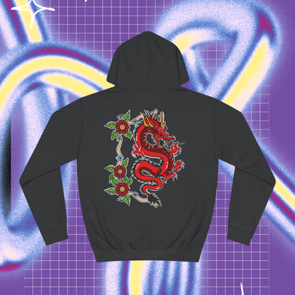 🐉Unisex College Hoodie🐉 Front & back