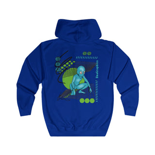 Blue ninja 🥷 Unisex ZIPPED Hoodie♡ back print