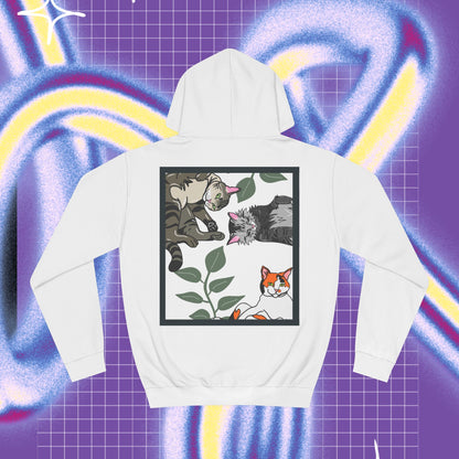 Cats unisex college hoodie 🐈‍ front & back print