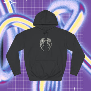 Bones Wings Hoodie with Colorful Graphic Design - front & back print