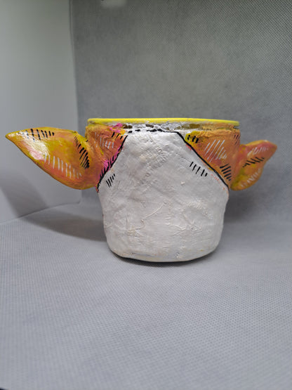 Hues and Blooms: UNIQUE HANDSCULPTED CLAY FLOWERPOT
