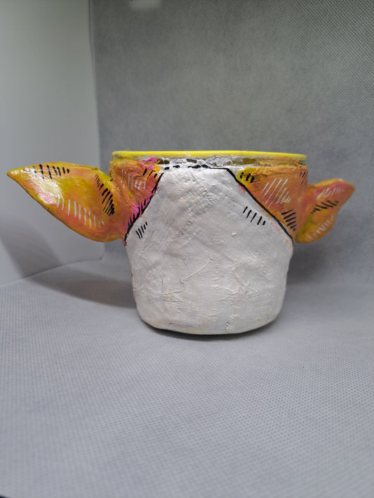 Hues and Blooms: UNIQUE HANDSCULPTED CLAY FLOWERPOT