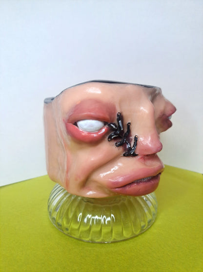 Creepy handmade flowerpot