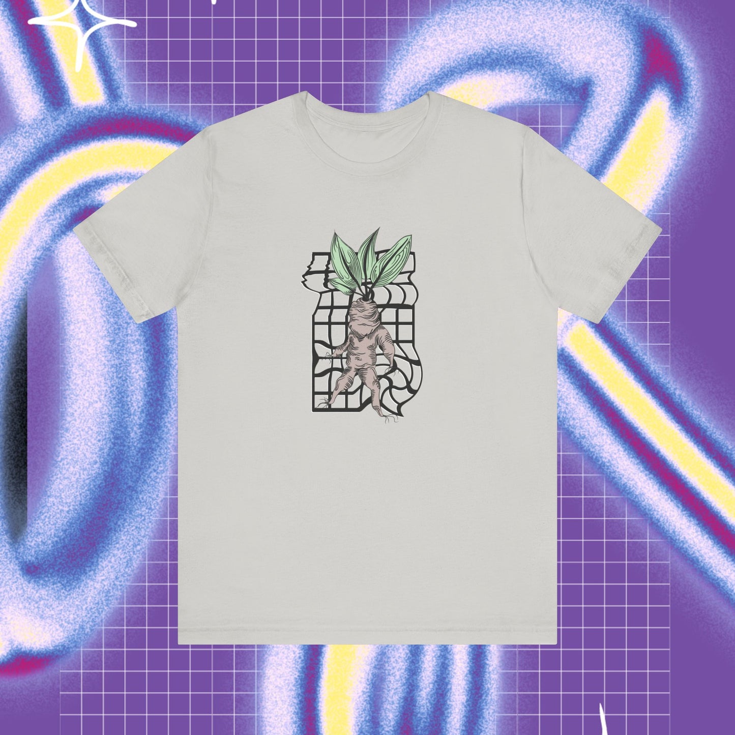 Mandrake 🌱 Unisex stuttermabolur - Prent að framan