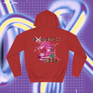 Bad bitch vibes Unisex College Hoodie - Front & back print