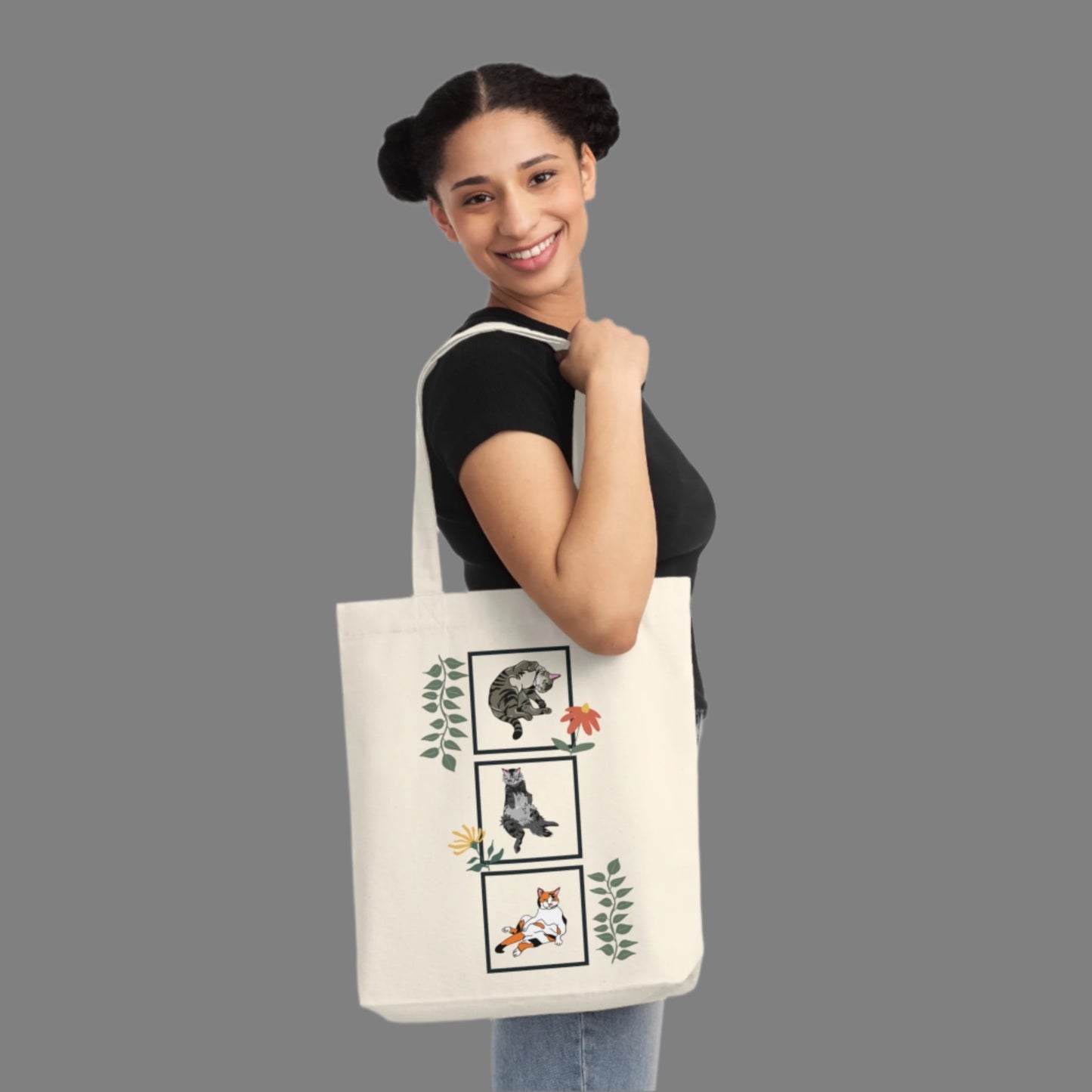 Cats -Woven Tote Bag