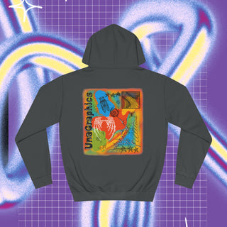 Bones Wings Hoodie with Colorful Graphic Design - front & back print