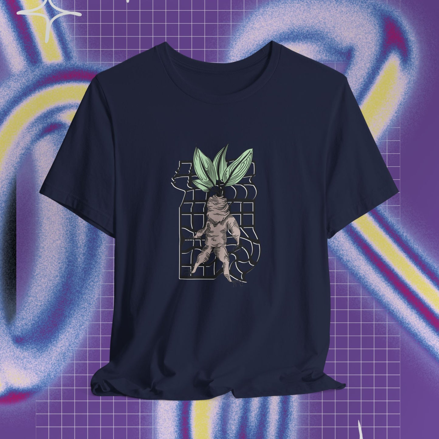 Mandrake 🌱 Unisex stuttermabolur - Prent að framan