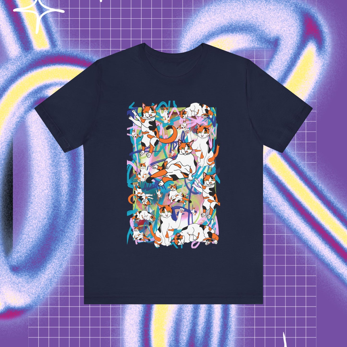 Adriana the Cat Unisex Tee Front and Back Print