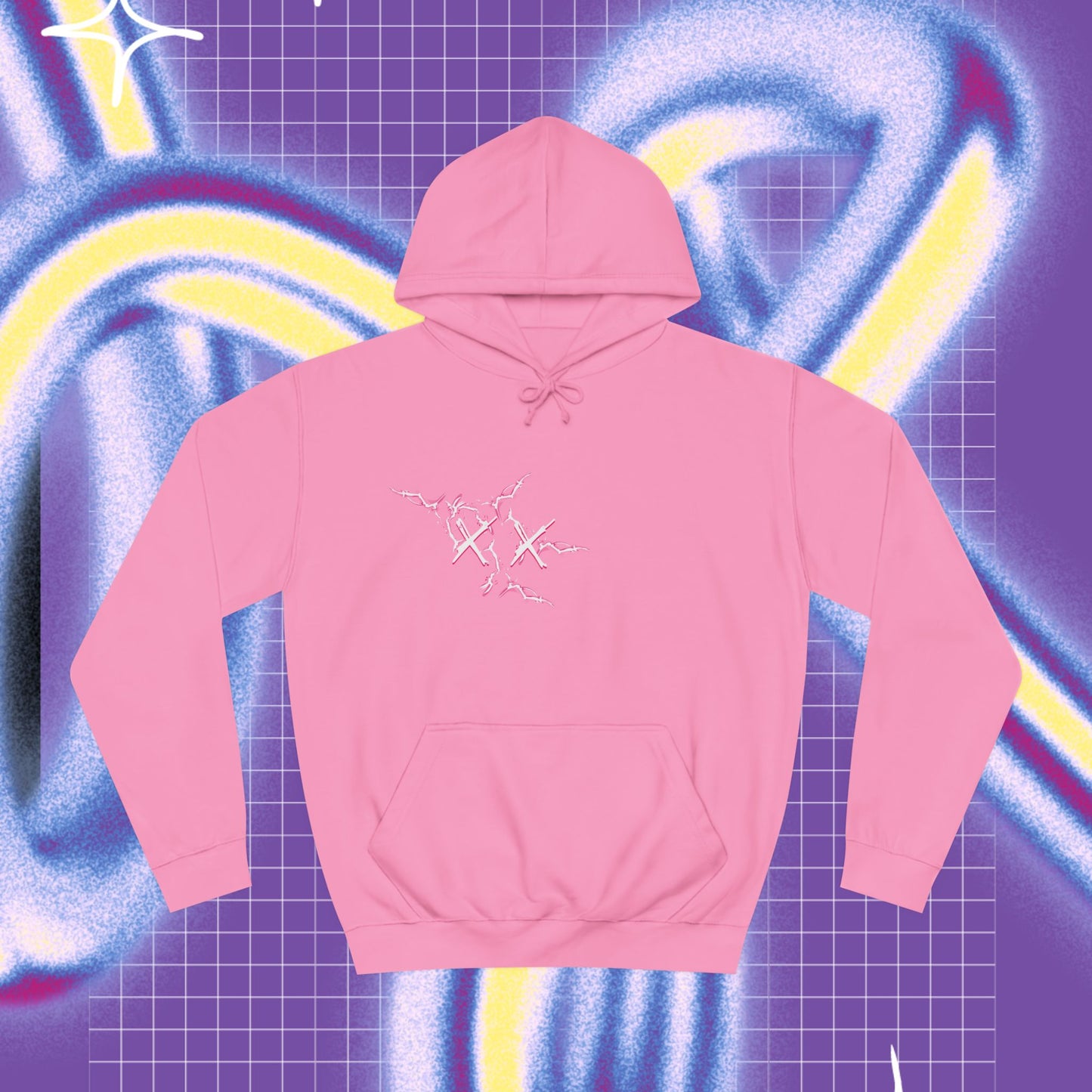 Bad bitch vibes Unisex College Hoodie - Front & back print
