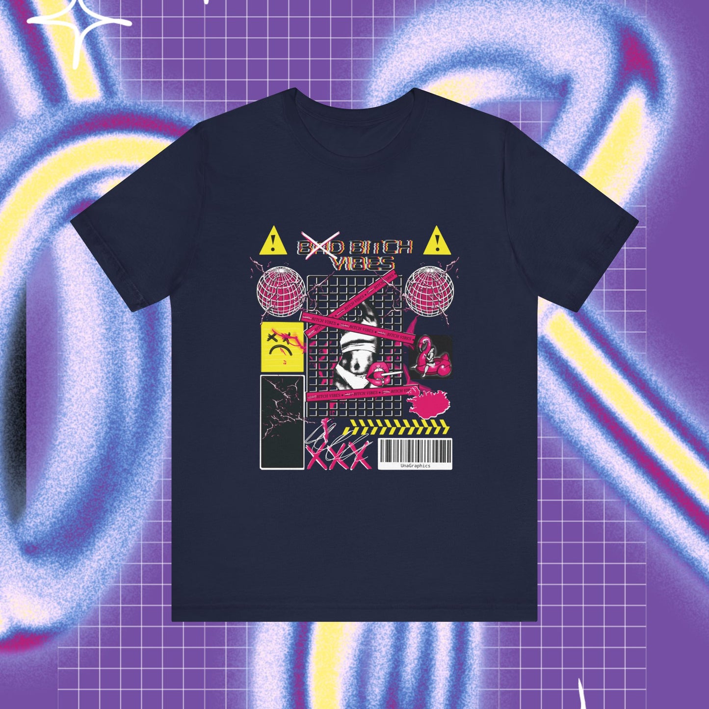 Bad bitch vibes Unisex T-shirt Black Color