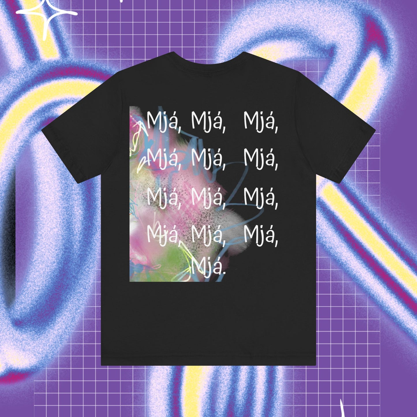 Black Colored Unisex T-Shirt Cat Design 