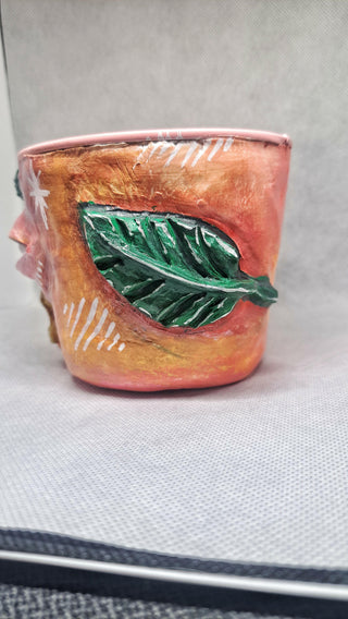 Handcrafted clay flowerpot 🍃