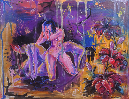 Innaní storminum-akrýl málverk