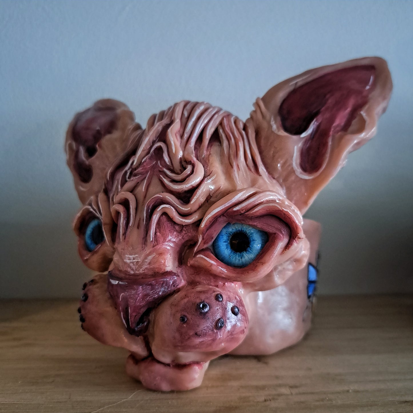 Handmade Sphynx cat flowerpot